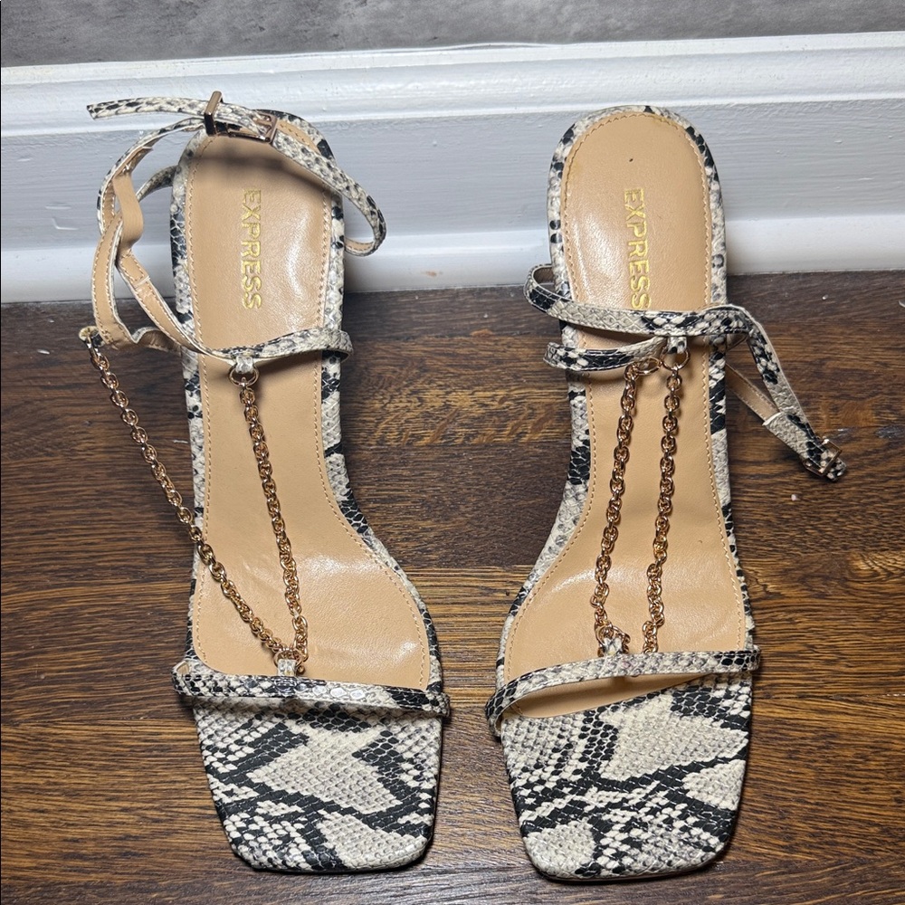 Snake Print Heels